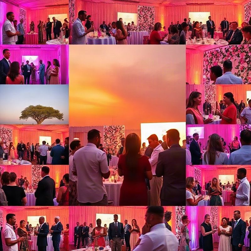 A collage of Betaipixel corporate, wedding, and private events across western Kenya
